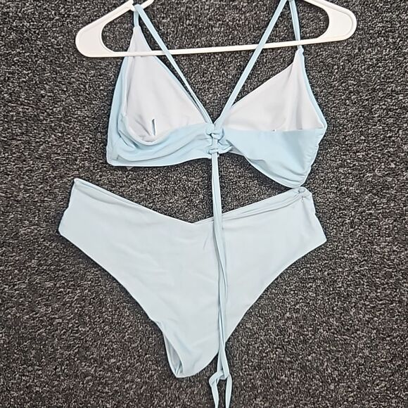 Shein Light Blue Bikini Top and Bottom Large L - Picture 8 of 9